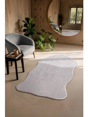 Cotto Home Softy Gri Yıkanabilir Kaymaz Taban Post Halı Yumuşak Dokulu Mutfak Koridor Salon Halısı