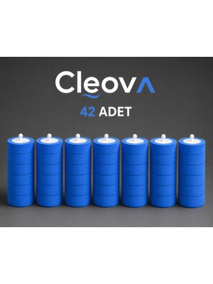 Cleova Tek Kullanımlık Fırça Başlığı Yedekleri 42 Adet