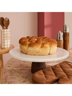 Karaca Home Sera Mermer Yuvarlak Ayaklı Sunumluk 30 cm