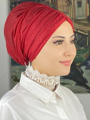Trend Model Büzgülü Simli Şal