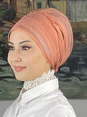 Trend Model Drapeli Taşlı Simli Şal