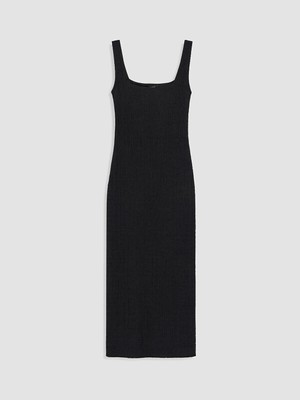 Lc Waikiki Yeni Sezon Kare Yaka Dokulu Bodycon Elbise