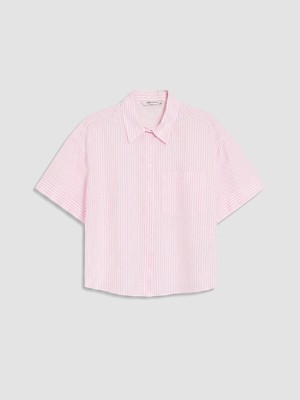Lc Waikiki Yeni Sezon Çizgili Oversize Kadın Gömlek