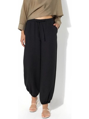 Hiccup Kadınlar Busem Kadın Dokulu Polyester Jogger Pantolon Siyah