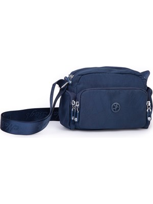 Nas Bag Kadın Spor Çok Gözlü Su Geçirmez Hafif Mini Çanta Vizon ( 22X16 cm ) Lacivert