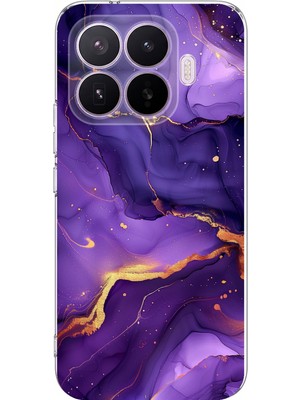 TechTree Xiaomi 17T Pro Uyumlu Ametist Taşı Mor Mermer Baskılı Silikon Kılıf