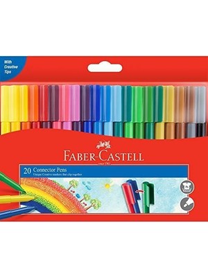 Faber-Castell Eğlenceli Keçeli Kalem 20 Renkli Çocuklar İçin Yaratıcılığı Destekleyen Set