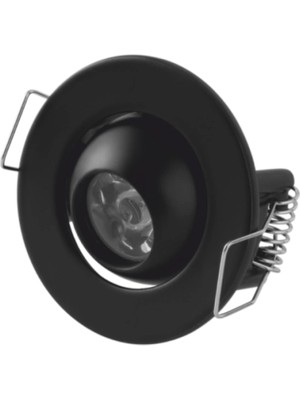 Hsc Bilişim Lounge Cata Ct 5268 Ufo Yıldız 1.5W Sıva Altı LED Spot Siyah Kasa Beyaz Işık 6400K