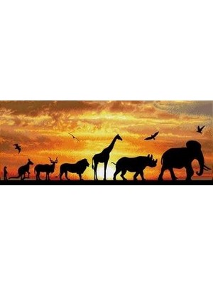 Liva Craft Elmas Mozaik Tablo Afrika Gökyüzü - 72X22 cm
