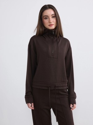 Lc Waikiki Yeni Sezon Petite Polo Yaka Kadın Sweatshirt