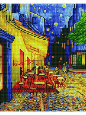 Liva Craft Elmas Mozaik Tablo Van Gogh Gece Kahvesi – 52 x 42 cm