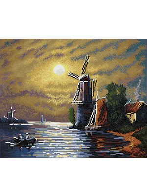 Liva Craft Elmas Mozaik Tablo Akşam Üstü – 52 x 41 cm
