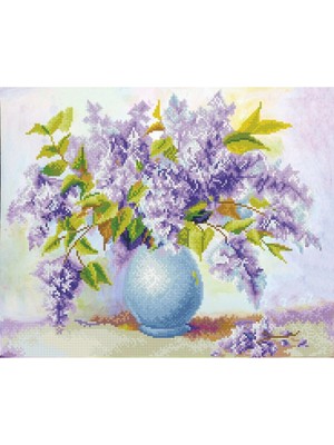Liva Craft Elmas Mozaik Tablo Leylak Parfümü – 41,9 x 52,1 cm