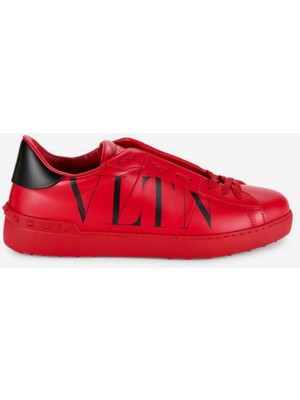 Valentino Garavani Logo Baskılı Kırmızı Erkek Sneaker