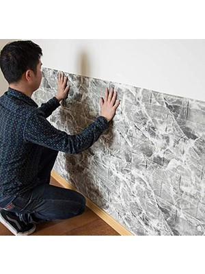 Renkli Duvarlar Alaca Gri Tuğla Arkası Yapışkanlı Esnek NW13 3D Duvar Paneli 70x77 cm Modern Tasarım