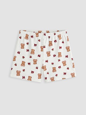 Lc Waikiki Yeni Sezon Beli Lastikli Baskılı Kadın Şort Pijama Altı
