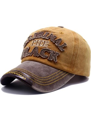 Şapka Market Original Black Sarı Beyzbol Şapka Çok Renkli Desen ile Standart Beden Unisex Kullanıma Uygun