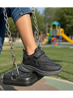Empressco Unisex Hafif Esnek Siyah Füme Spor Sneaker, Konforlu ve Nefes Alabilir