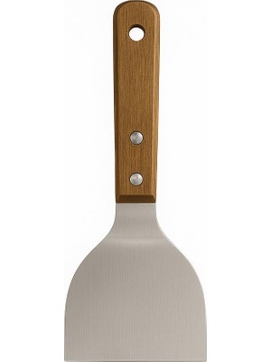 Mall Art ® Saplı Paslanmaz Spatula – 24CM Eğilimli Çok Amaçlı Mutfak Spatulası | Izgara, Burger, Sebze, Temiz