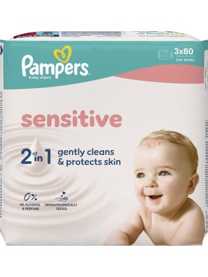 Prima Pampers Islak Havlu Mendil Sensitive 80 Yaprak (3 Lü Pk) 240 Yaprak