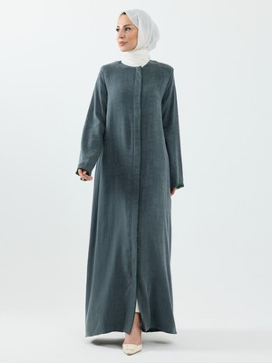 Kadeem Giyim Rüveyda Cupra Taşlı Abaya Mint - 2646