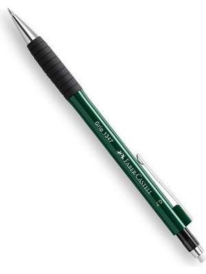 Faber-Castell Grip 1347 Versatil Kalem, 0.7 Mm, Koyu Yeşil, Ergonomik Tutuş, Yaylı Uç, Uzun Silgi,