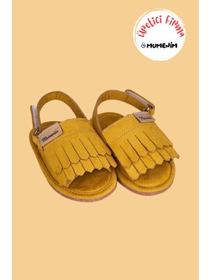 Mumenim Willi Hardal Süet Barefoot Kaymaz Taban Cırtlı Kolay Giyilebilir Ilk Adım Çocuk Püsküllü Sandalet
