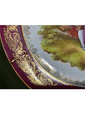 TT Ingiliz Alfred Meakin Damgalı 100 Yaşının Üstünde Porselen Sunum Tabağı 27 cm 17 cm Ölçülerinde