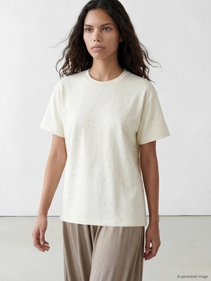 Lc Waikiki Yeni Sezon Taşlı Oversize Soft Touch Kadın Tişört