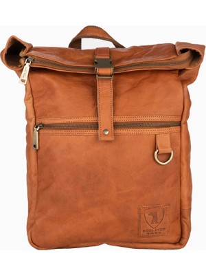 Berliner Bags Utrecht Vintage Hakiki Deri 15 Inç Laptop Bölmeli Unisex Sırt Çantası
