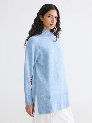 Lc Waikiki Yeni Sezon Yarım Balıkçı Yaka Oversize Kadın Triko Tunik