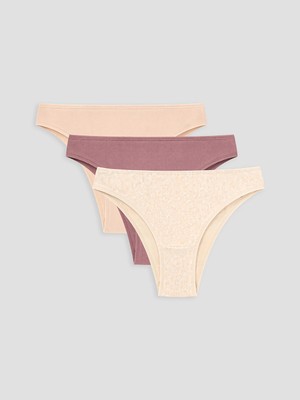 Lc Waikiki Yeni Sezon Desenli Brazilian Külot 3'lü