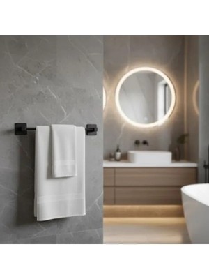 Bella Vista Mat Siyah 42 cm Uzunlukta Duvara Monte Metal Havluluk
