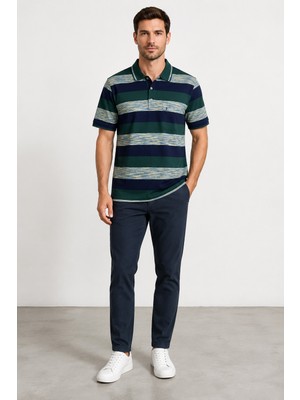 Sabri Özel Polo Yaka Pike Örgü Yaka Düğmeli Erkek T-Shırt SM24SW23028-NEFTI
