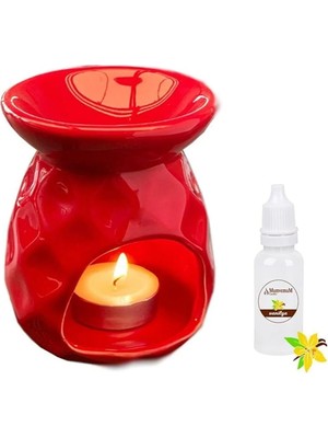 Vip Seramik Kırmızı Ananas Model Buhurdanlık ve Limon Kokusu 8X9X12 cm