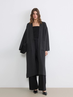 Lc Waikiki Yeni Sezon Şal Yaka Oversize Kadın Triko Hırka