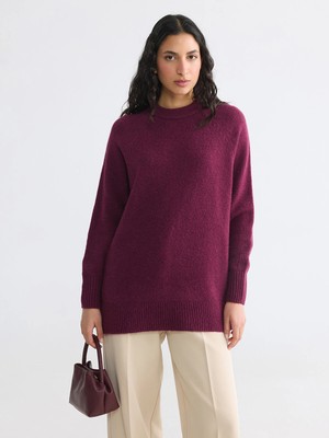 Lc Waikiki Yeni Sezon Bisiklet Yaka Oversize Kadın Triko Tunik