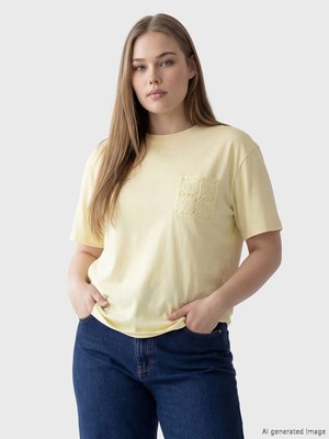 Lc Waikiki Yeni Sezon Bisiklet Yaka Dantel Cepli Bluz