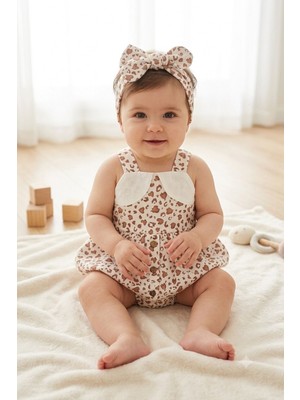 Caramell Globaby Desenli Bandanalı Romper