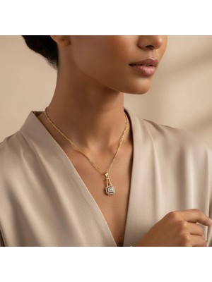 Xupıng Jewelry 14 Ayar Altın Kaplama, Baget Kolye