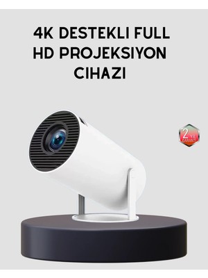 Kaia Life Ev Sineması Projeksiyon Cihazı – 160 Ansı Lümen, 4K Uyumlu ve Kablosuz Görüntü Aktarımı