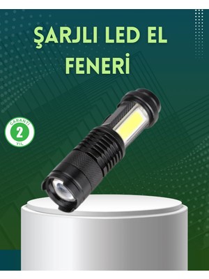 Kaia Life 4 Modlu USB Şarjlı LED El Feneri Kamp ve Outdoor