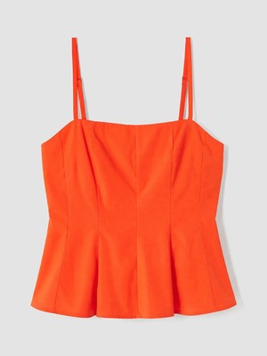 Lc Waikiki Yeni Sezon Kare Yaka Ip Askılı Peplum Bluz
