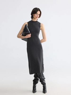 Lc Waikiki Yeni Sezon Bisiklet Yaka Bodycon Triko Elbise