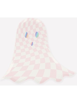 Checker Ghost Plates - Pembe Hayalet Tabaklar 8'li