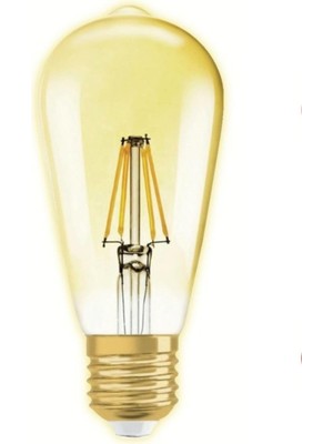 6 W E 27 Duy 500 Lümen Dekoratif Rustıc Vintage Altın Rengi LED Ampul 2700K Sarı Işık Avize Lambası