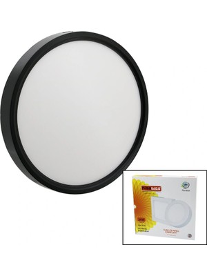 Tios Shop Krm Nisaluce EPL-24SÜ/S 24W Siyah Metal Kasa Sıva Üstü Yuvarlak LED Slim Panel 1680LM Beyaz=65