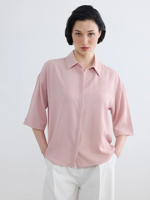 Lc Waikiki Yeni Sezon Oversize Armürlü Kadın Gömlek