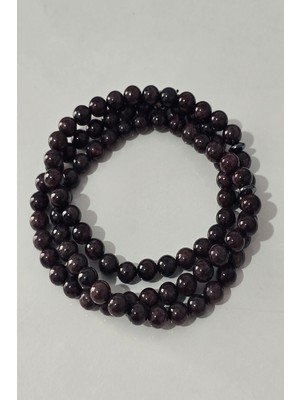 c-bhadu naturel Sertifikalı 99 Lu 6 mm Lal ( Granet Garnet) Doğaltaş Kolye, Bileklik, Tespih