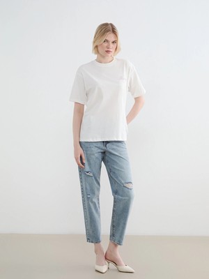 Lc Waikiki Yeni Sezon Boyfriend Fit Kadın Yırtık Jean Pantolon